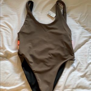 One piece cheeky swimsuit! Reversible.